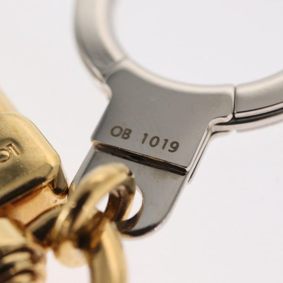 LOUIS VUITTON Porte Cles Ansolence Charm metal Silver M66133 LV Auth bs32993