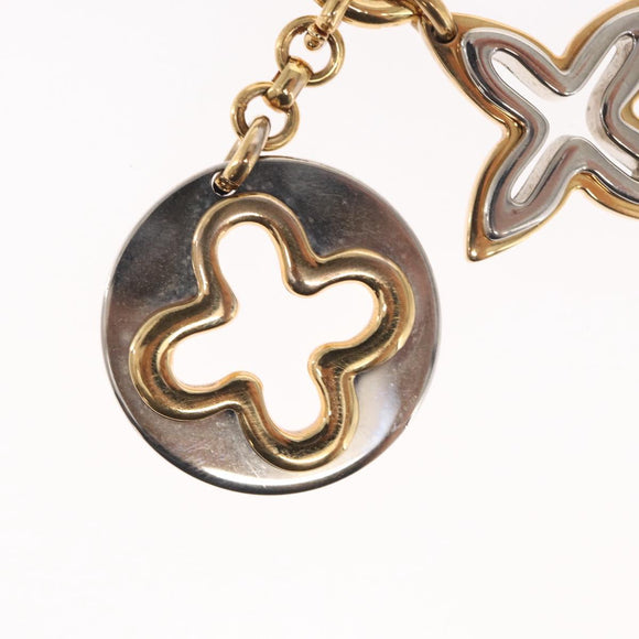 LOUIS VUITTON Porte Cles Ansolence Charm metal Silver M66133 LV Auth bs32993