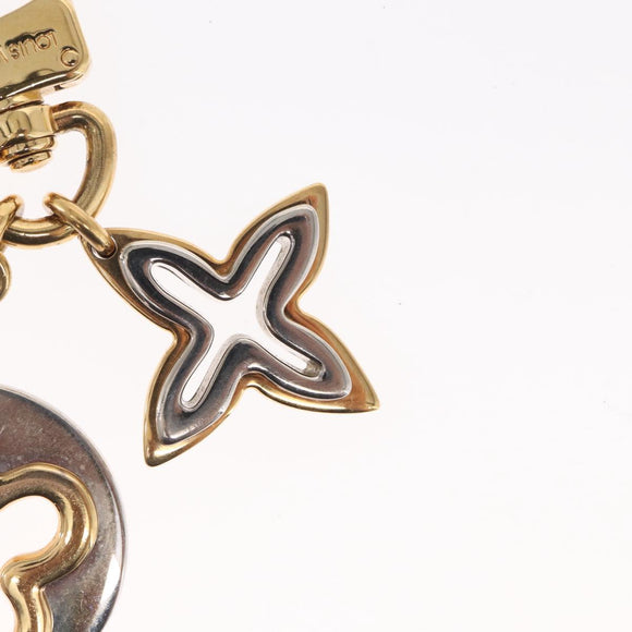 LOUIS VUITTON Porte Cles Ansolence Charm metal Silver M66133 LV Auth bs32993