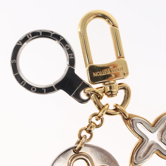 LOUIS VUITTON Porte Cles Ansolence Charm metal Silver M66133 LV Auth bs32993
