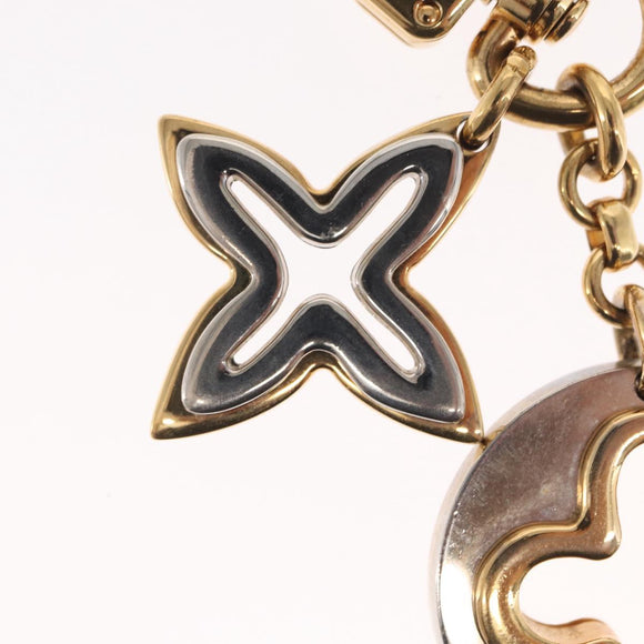LOUIS VUITTON Porte Cles Ansolence Charm metal Silver M66133 LV Auth bs32993