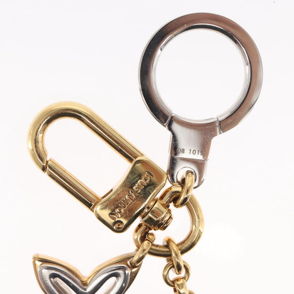 LOUIS VUITTON Porte Cles Ansolence Charm metal Silver M66133 LV Auth bs32993
