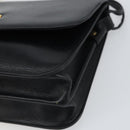 GIVENCHY Shoulder Bag Leather Black Gold Auth bs32997-10