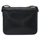 GIVENCHY Shoulder Bag Leather Black Gold Auth bs32997-3