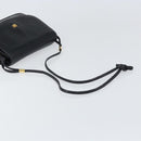 GIVENCHY Shoulder Bag Leather Black Gold Auth bs32997-7