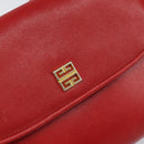 GIVENCHY Shoulder Bag Leather Red Gold Auth bs32998-17