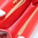 GIVENCHY Shoulder Bag Leather Red Gold Auth bs32998-11