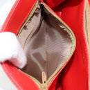 GIVENCHY Shoulder Bag Leather Red Gold Auth bs32998-22