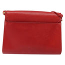 GIVENCHY Shoulder Bag Leather Red Gold Auth bs32998-2