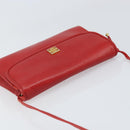 GIVENCHY Shoulder Bag Leather Red Gold Auth bs32998-6