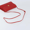 GIVENCHY Shoulder Bag Leather Red Gold Auth bs32998-7
