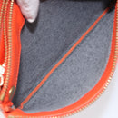 CELINE Shoulder Bag Leather Orange Gold Auth bs32999-10