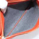 CELINE Shoulder Bag Leather Orange Gold Auth bs32999-23