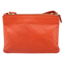 CELINE Shoulder Bag Leather Orange Gold Auth bs32999-2