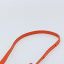 CELINE Shoulder Bag Leather Orange Gold Auth bs32999-14