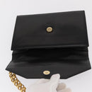 BALLY Shoulder Bag Leather Black Gold Auth bs33000-18