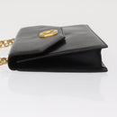 BALLY Shoulder Bag Leather Black Gold Auth bs33000-4