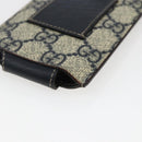 GUCCI GG Supreme Ipod Case Sherry Line Umhängetasche PVC Marine Rot Auth bs33002-10