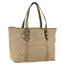GUCCI GG Canvas Sherry Line Tote Bag Beige Gold pink 139260 Auth bs33004-1