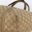 GUCCI GG Canvas Sherry Line Tote Bag Beige Gold pink 139260 Auth bs33004-14
