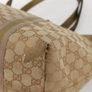 GUCCI GG Canvas Sherry Line Tote Bag Beige Gold pink 139260 Auth bs33004-9