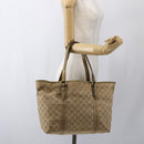 GUCCI GG Canvas Sherry Line Tote Bag Beige Gold pink 139260 Auth bs33004-22