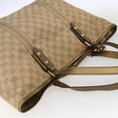 GUCCI GG Canvas Sherry Line Tote Bag Beige Gold pink 139260 Auth bs33004-6