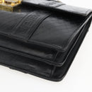 Gianni Versace Hand Bag Leather Black Gold Auth bs33005-10