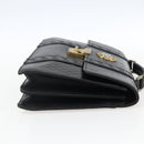 Gianni Versace Hand Bag Leather Black Gold Auth bs33005-4