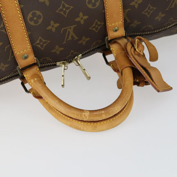 LOUIS VUITTON Monogram Keepall Bandouliere 55 Boston Bag M41414 LV Auth bs33008