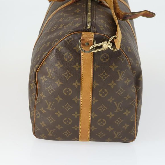 LOUIS VUITTON Monogram Keepall Bandouliere 55 Boston Bag M41414 LV Auth bs33008