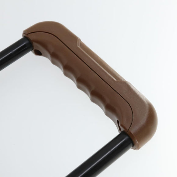 Burberrys Nova Check Carry Case Trunk PVC Leather Navy Gold Auth bs33020