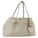 GUCCI GG Canvas Guccissima Tote Bag Leather Beige Gold 232957 Auth bs33021-1