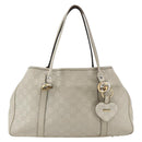 GUCCI GG Canvas Guccissima Tote Bag Leather Beige Gold 232957 Auth bs33021-13