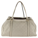 GUCCI GG Canvas Guccissima Tote Bag Leather Beige Gold 232957 Auth bs33021-2