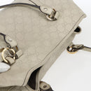 GUCCI GG Canvas Guccissima Tote Bag Leather Beige Gold 232957 Auth bs33021-6