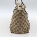 GUCCI GG Canvas Tote Bag Beige Gold 141470 Auth bs33022-3