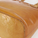 LOUIS VUITTON Monogram Vernis Houston Hand Bag Beige M91004 LV Auth bs33024-15