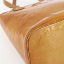 LOUIS VUITTON Monogram Vernis Houston Hand Bag Beige M91004 LV Auth bs33024-16