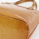 LOUIS VUITTON Monogram Vernis Houston Hand Bag Beige M91004 LV Auth bs33024-8