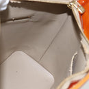 LOUIS VUITTON Monogram Vernis Houston Hand Bag Beige M91004 LV Auth bs33024-19