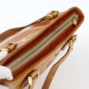 LOUIS VUITTON Monogram Vernis Houston Hand Bag Beige M91004 LV Auth bs33024-6