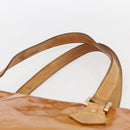 LOUIS VUITTON Monogram Vernis Houston Hand Bag Beige M91004 LV Auth bs33024-14