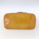 LOUIS VUITTON Monogram Vernis Houston Hand Bag Beige M91004 LV Auth bs33024-5