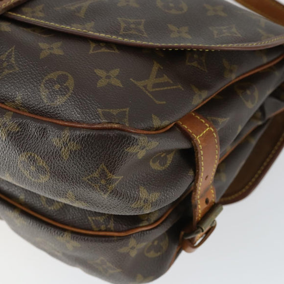 LOUIS VUITTON Monogram Saumur 30 Shoulder Bag M42256 LV Auth bs33030