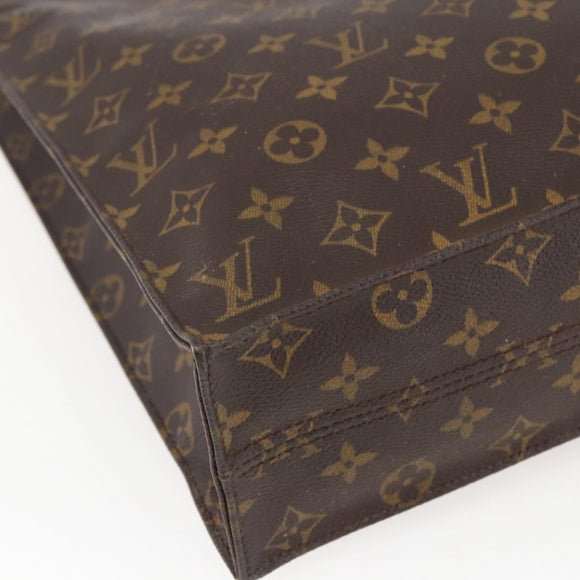 LOUIS VUITTON Monogram Sac Plat Hand Bag M51140 LV Auth bs33031