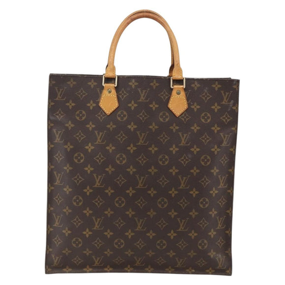 LOUIS VUITTON Monogram Sac Plat Hand Bag M51140 LV Auth bs33031