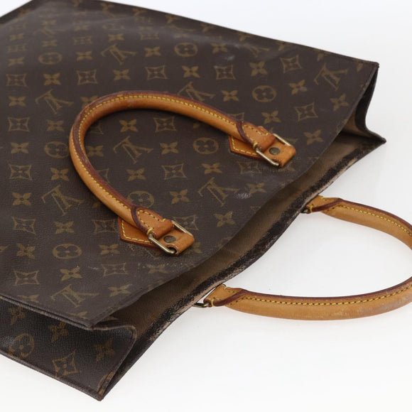 LOUIS VUITTON Monogram Sac Plat Hand Bag M51140 LV Auth bs33031