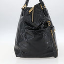 SAINT LAURENT Tragetasche Lackleder Schwarz Gold 175884 Auth bs33038-4