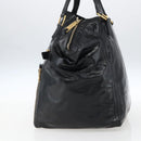 SAINT LAURENT Tragetasche Lackleder Schwarz Gold 175884 Auth bs33038-5